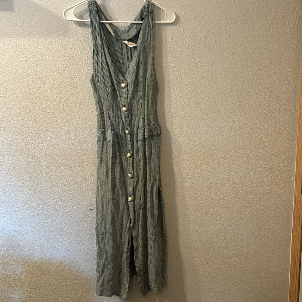 Vintage Petite Focus houndstooth button down dress size 5/6